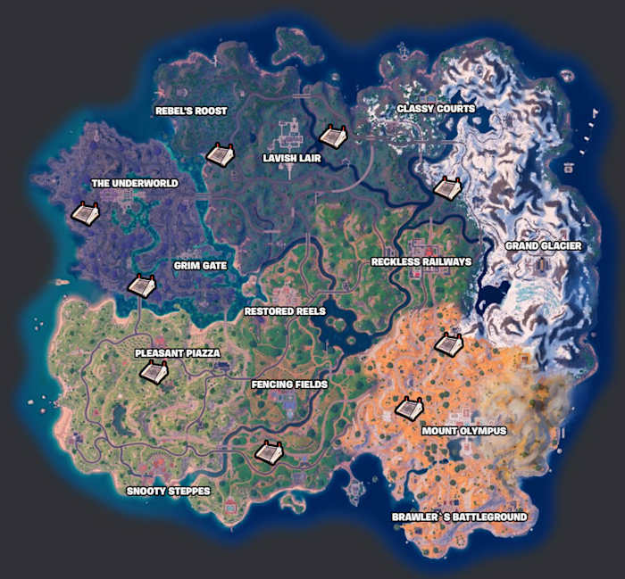 Weapon Bunker Locations in Fortnite Chapter 5 Season 2